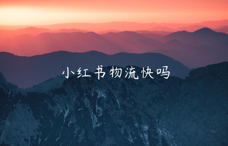 小紅書物流快嗎